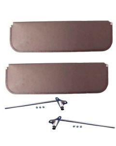 Sunvisor Kit Zinc Brackets/Repro Brown 47-53
