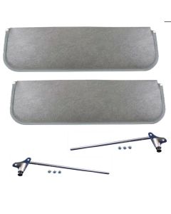 Sunvisor Kit Zinc Brackets/Repro Gray 47-53