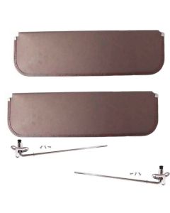 Sunvisor Kit Chrome Brackets/Repro Brown 47-53