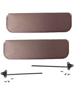 Sunvisor Kit Zinc Brackets/Repro Brown 54-55E