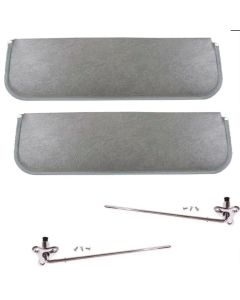 Sunvisor Kit Chrome Brackets/Repro Gray 54-55E