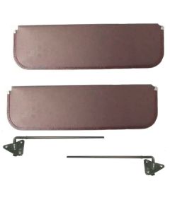 Sunvisor Kit Zinc Brackets/Repro Brown 55-59
