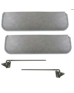 Sunvisor Kit Zinc Brackets/Repro Gray 55-59