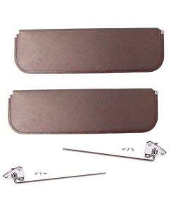 Sunvisor Kit Chrome Brackets/Repro Brown 55-59