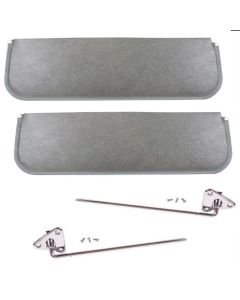 Sunvisor Kit Chrome Brackets/Repro Gray 55-59