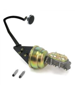 1955L-1959 Chevy-GMC Truck Power Brake Conversion Kit 8 Inch Dual Diaphragm Booster, Brake Pedal With 3" Chrome Billet Pad- Disc/Disc