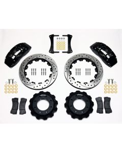 1999-2018 Silverado 1500-Sierra 1500 Wilwood  TC6R Big Brake Truck Front Brake Kit, 6 Lug-6 Piston Black Calipers, 16" Rotors-Drilled And Slotted
