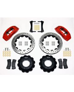 1999-2018 Silverado 1500-Sierra 1500 Wilwood  TC6R Big Brake Truck Front Brake Kit, 6 Lug-6 Piston Red Calipers, 16" Rotors-Drilled And Slotted
