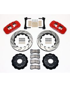 1999-2018 Silverado 1500-Sierra 1500 Wilwood AERO6 Front Brake Kit, 6 Lug-6 Piston Red Calipers, 14.25" Rotors-Drilled And Slotted
