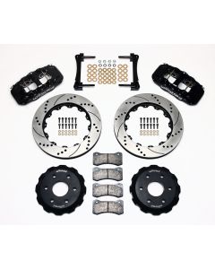 1999-2018 Silverado 1500-Sierra 1500 Wilwood AERO6 Front Brake Kit, 6 Lug-6 Piston Black Calipers, 14.25" Rotors-Drilled And Slotted
