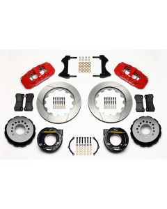 1963-1987 Chevy-GMC Truck Wilwood AERO4 Rear Brake Kit, 5 Lug-4 Piston Red Calipers, 14.25" Rotors-Half Ton 2WD
