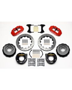 1963-1987 Chevy-GMC Truck Wilwood FNSL4R Rear Brake Kit, 5 Lug-4 Piston Red Calipers, 13" Drilled And Slotted Rotors-Half Ton 2WD
