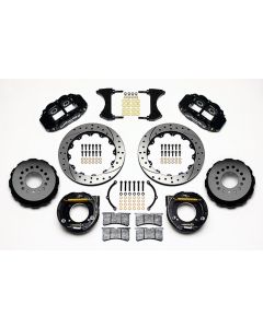1963-1987 Chevy-GMC Truck Wilwood FNSL4R Rear Brake Kit, 5 Lug-4 Piston Black Calipers, 13" Drilled And Slotted Rotors-Half Ton 2WD
