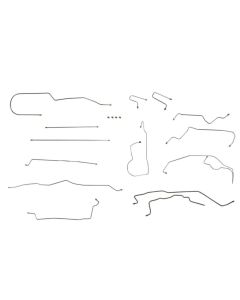 1995-1998 Chevy-GMC Truck, 2WD 2500/3500, All Cab Sizes, Long & Short Bed, Single & Dual Rear Wheels, Power Disc Brake Line Kit, 18pc, Stainless Steel