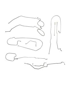 1999-2006 Chevy-GMC Truck 4WD 1500HD 2500 Non-HD-G As Fourth Digit In VIN- All Cab & Bed Sizes Complete Brake Line Kit 10pc, Stainless Steel