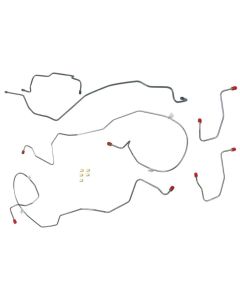 2003-2008 Chevy-GMC Truck 2WD 1500 All Cab & Bed Sizes Valve In Master Lines Rear Disc Brake Line Kit, Stainless Steel