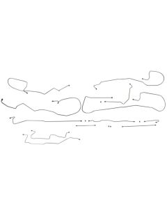 2005-2006 Chevy-GMC 1500 Non-HD 2WD Std & Ext. Cab Short & Long Bed Rear Drum Complete Brake Line Kit 12pc, Stainless Steel