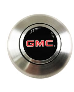 1947-1978 GMC Truck Steering Wheel Horn Cap With Emblem, Retro Satin Silver-Volante S9