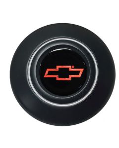 1947-1978 Chevy Truck Steering Wheel Horn Cap Retro OE Series With Red Bowtie-Satin Black