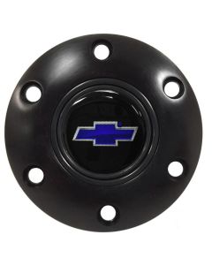 1947-2002 Chevy Truck Steering Wheel Horn Cap, S6 With Blue Bowtie-Black