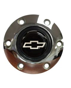 Steering Wheel Horn Cap S6 Chrome/Silver Bowtie