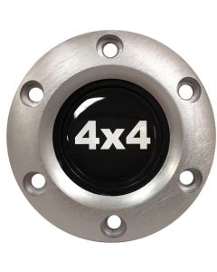 1947-2002 Chevy- GMC Truck Steering Wheel Horn Cap, S6 With 4x4 Emblem-Brushed Finish