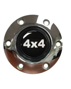 1947-2002 Chevy- GMC Truck Steering Wheel Horn Cap, S6 With 4x4 Emblem-Chrome