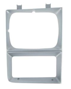 1983-1984 Chevy Truck Headlight Bezel, Single Headlight Without Chrome Grille, Argent-Right