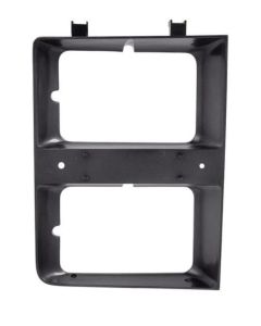 1983-1984 Chevy Truck Headlight Bezel, Dual Headlight With Chrome Grille, Black-Right