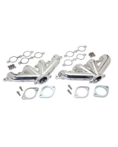 Chevy-GMC Truck Center Dump Cast Iron LS/Vortec Exhaust Manifolds, Chrome