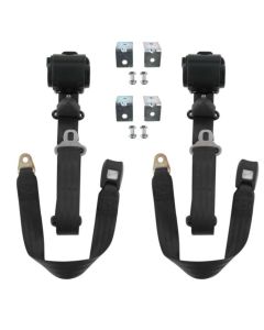 1947-1954 Chevy-GMC Truck Three Point Seat Belt, Retractable, With Bracketry-Bucket Seat
