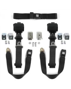 1982-1993 Chevy S10-GMC S15 Three Point Seat Belt, Retractable, With Bracketry-Bench Seat
