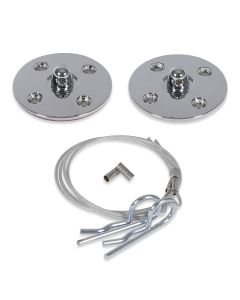 Chevy - GMC Truck Universal 3M Peel n' Stick Aluminum Billet Hood Pin Kit Polished
