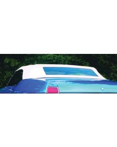 Chevelle Convertible Top, White, With Black Lining, 1968-1972