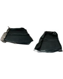 PUI Chevelle Seat Covers, Bench, Rear, Leather, Coupe, Black, 1970