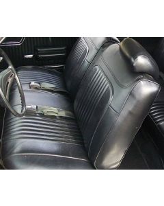 1971-1972  Chevelle Seat Covers, Bench, Front, Coupe & Convertible, Black