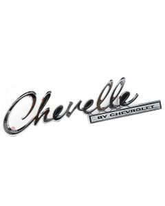 Chevelle Trunk Emblem, Chevelle By Chevrolet, 1969