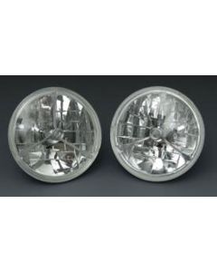 Chevelle Headlights, Tri-Bar H-4 Halogen, Clear, 1971-1972