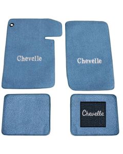 Chevelle Floor Mats, Dark Blue, 4-Piece Set, 80/20 Loop, ACC, 1964-1967