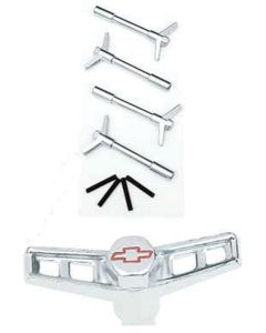 Chevelle Valve Cover Wing nuts, Chrome, With Bowtie Logo, 1964-1983
