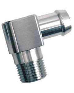 Chevelle Intake Manifold 90(d) Heater Hose Fitting, 1-3/4",Stainless Steel, 1964-1972