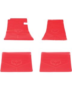 Legendary Auto Interiors Chevelle Floor Mats, Chevelle "V" Flag Emblem, Bright Red, 1964-1967