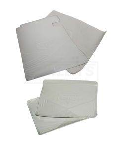 Legendary Auto Interiors Chevelle Floor Mats, White, With Chevelle "V" Flag Emblem, 1964-1967