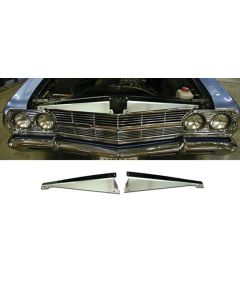 Chevelle Core Support Filler Panel, Polished Aluminum, 1965