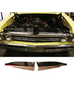 Chevelle Core Support Filler Panel, Polished Aluminum, 1967