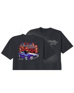 Chevelle T-Shirt, With Flames, Black