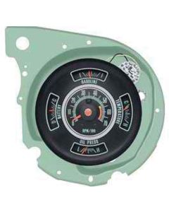 Chevelle Tachometer With Gauge Cluster, 5500 Redline, 1969