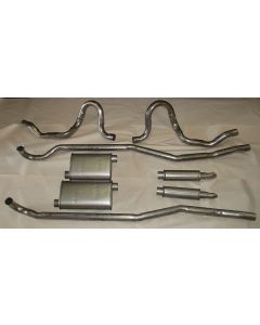 Chevelle Exhaust, Aluminized, Dual, With Resonators, V8,1965-1970