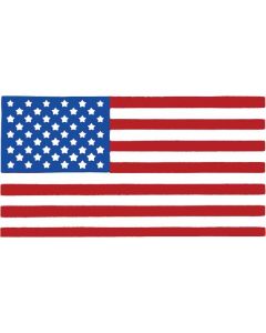 United States Flag Window Decal - 3 3/4" Wide x 2" High