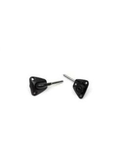 Chevelle & Malibu Sunvisor Black Supports, With Out Hole For Map Light, 1973-1983